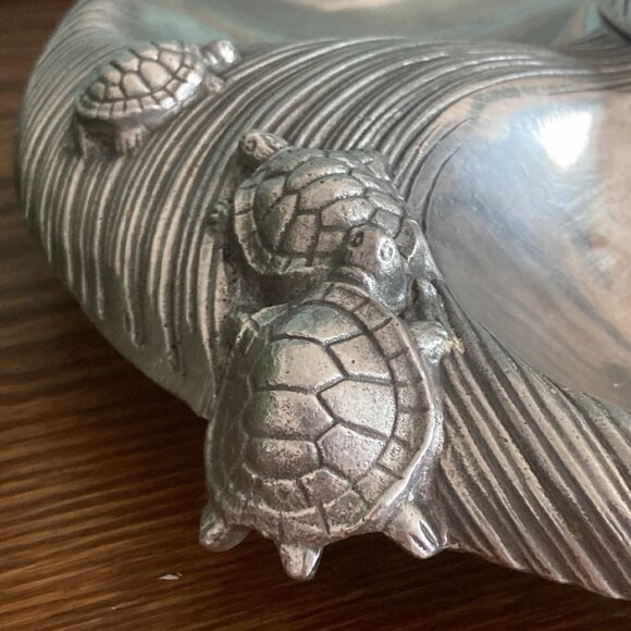 Vintage ARTHUR COURT Sea Life Turtle Divided Tray Platter Serveware, 1985 w LID - Picture 5 of 16
